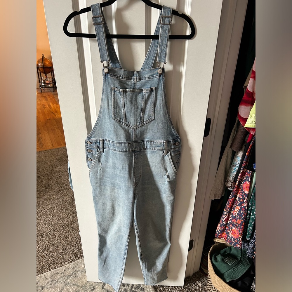 Old Navy | Light Wash Straight Leg Overalls
